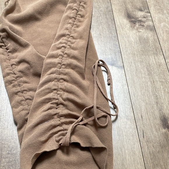 Lioness Military minds mini dress S brown Ruched sleeveless bodycon - Picture 9 of 11